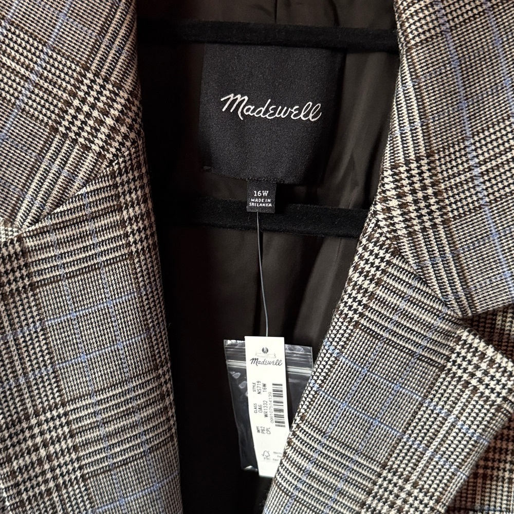 Madewell Women’s Plaid Blazer
